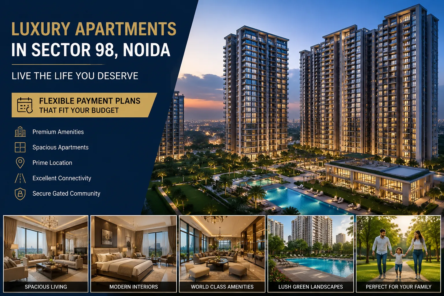 Luxury apartments in Sector 98 Noida near Noida Expressway