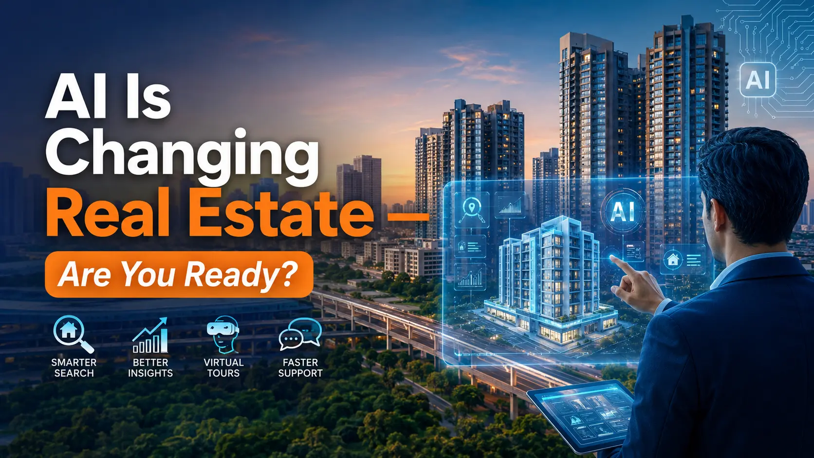 AI technology transforming luxury real estate property search in Noida Expressway