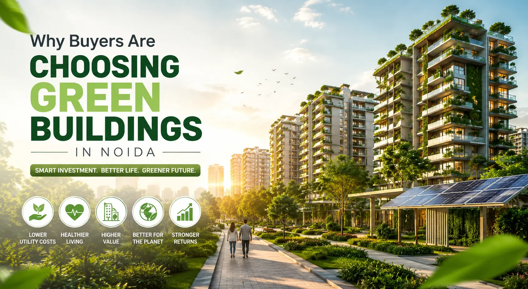 Green certified luxury apartment building in Noida Expressway